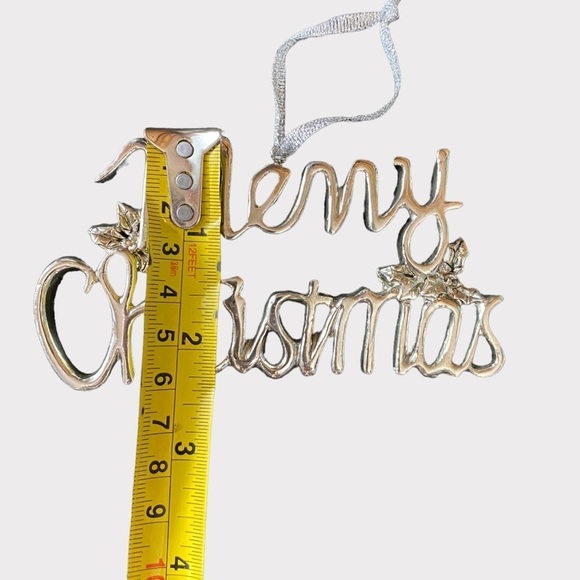 3/$15 Silver Merry Christmas Plastic Ornament - Picture 3 of 4